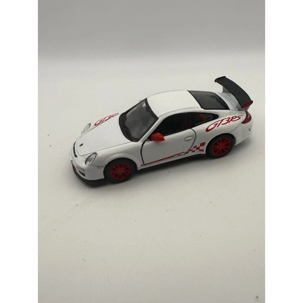 Kinsmart 2010 Porsche 911 GT3 RS White Red 1/36 Diecast Model Car 5352/3D